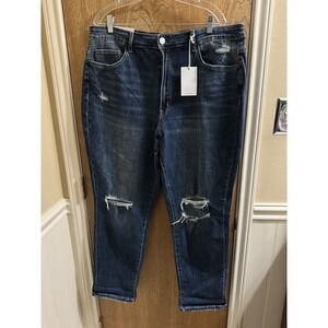 Vervet By Flying Monkey My Everything Mom Jeans Dark Wash NEW EITH TAGS Sz 18